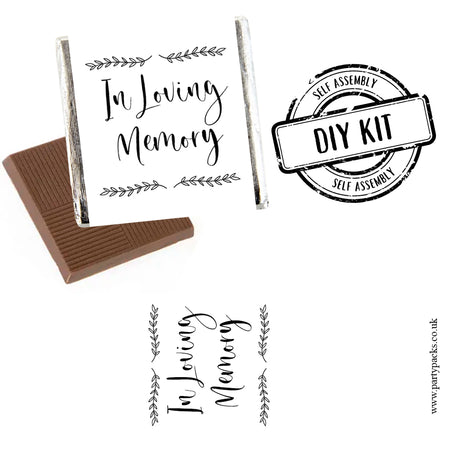In Loving Memory Memorial Square Chocolates - Pack of 16