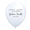 In Loving Memory Personalised White Latex Balloons - 10