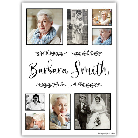 Memorial Multi-Photo Personalised Poster - A3