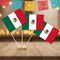 Mexican Table Flags Exact Background