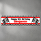 Motor racing birthday banner on a slightly rough grey wall with soft light and shade, in square format