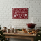 Mulled Wine Poster with Station on White Brick Wall