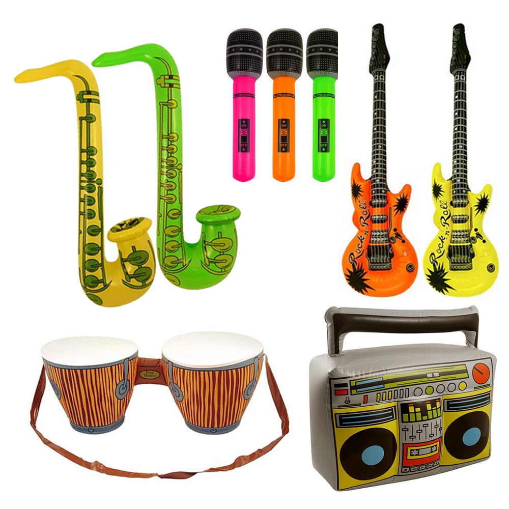Music Themed Inflatables - Pack of 9 – Party Packs