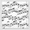 Musical notes napkin with subtle background square format