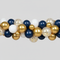 Navy, Gold, White & Clear Confetti Balloon Arch
