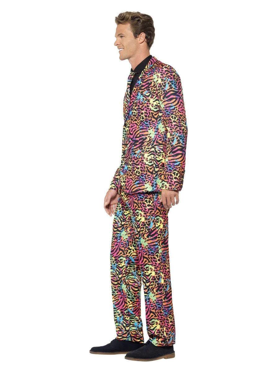 Neon 1980s Leopard Print Suit