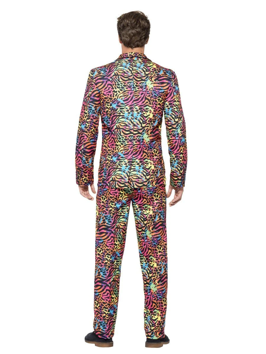 Neon 1980s Leopard Print Suit