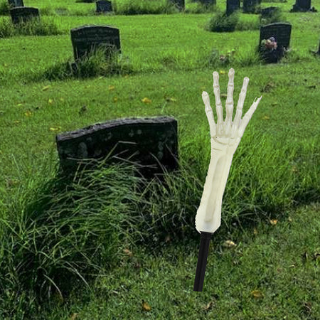 Glow in the Dark Skeleton Hand Garden Stake - 43cm