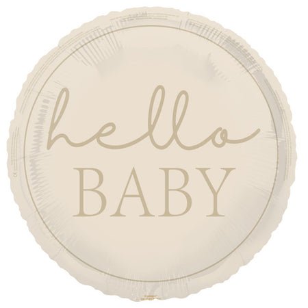 Neutral Hello Baby Foil Balloon - 18