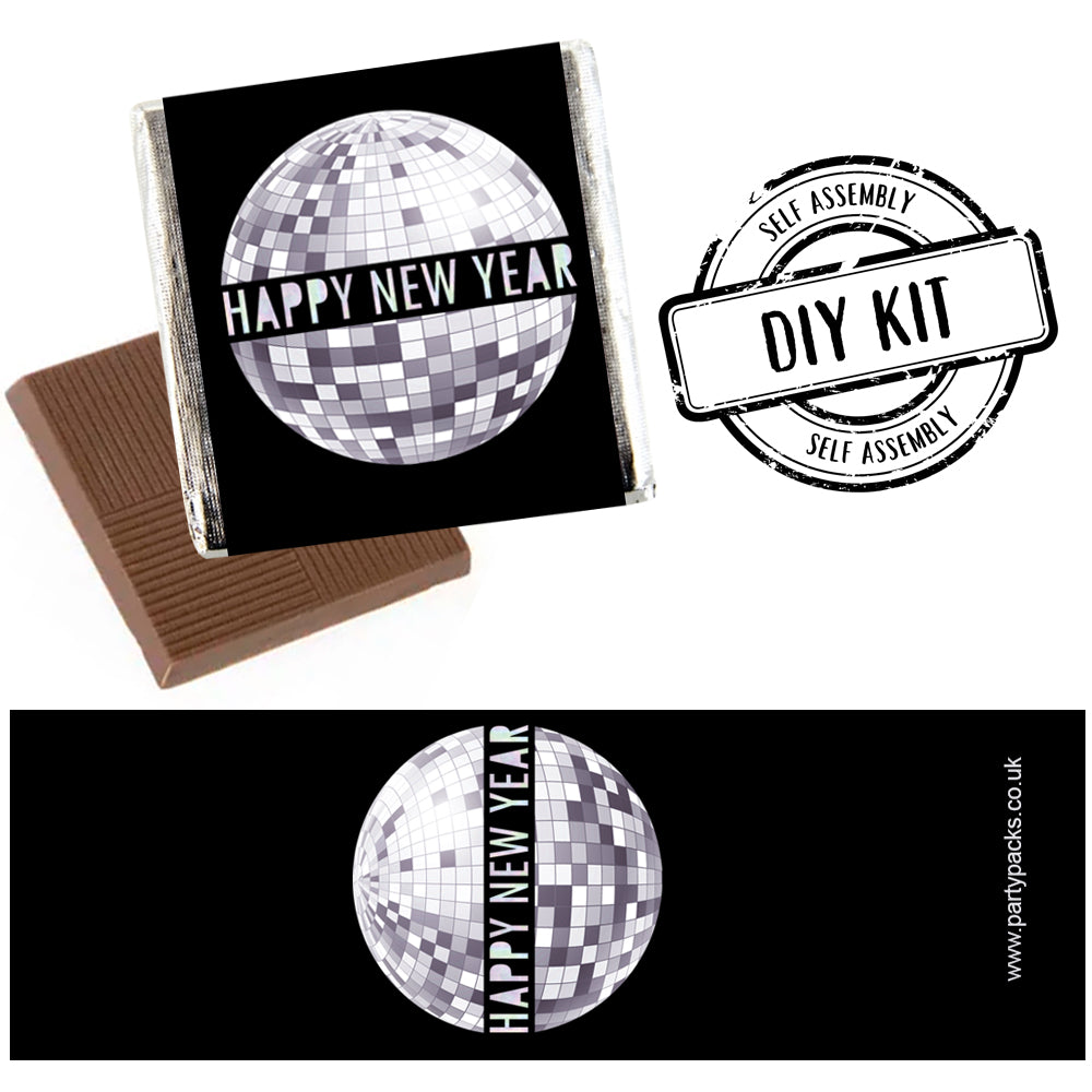 New Year Disco Square Chocolates - Pack of 16