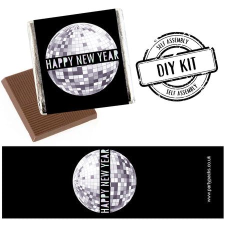 New Year Disco Square Chocolates - Pack of 16
