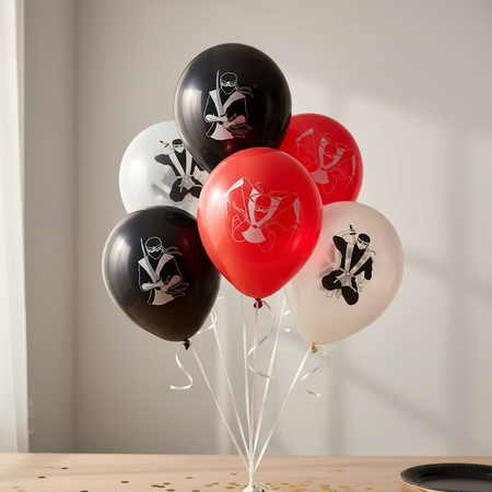 Ninja Party Latex Balloons - 10
