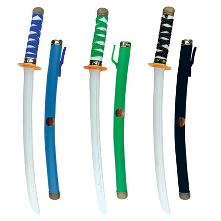Oriental Warrior Sword and Scabbard - 3 Assorted Colours - Each