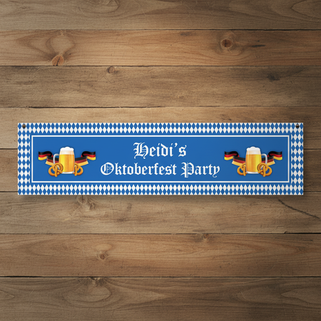 Oktoberfest Banner on Wood Wall