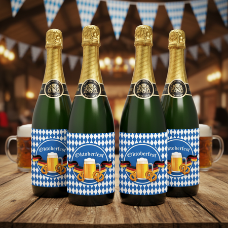 Oktoberfest Bottle Labels lifestyle shot