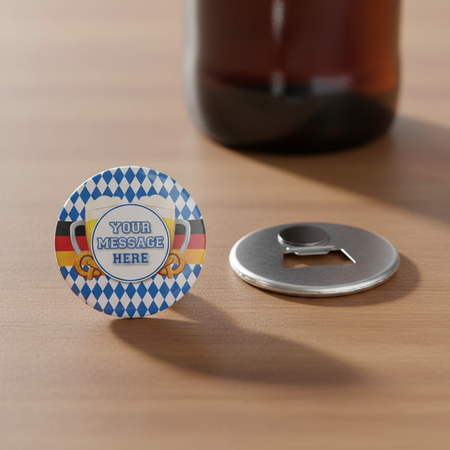 Oktoberfest Bottle Opener Both Sides with Background