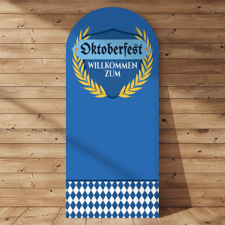 Oktoberfest Sailboard on Wood Background