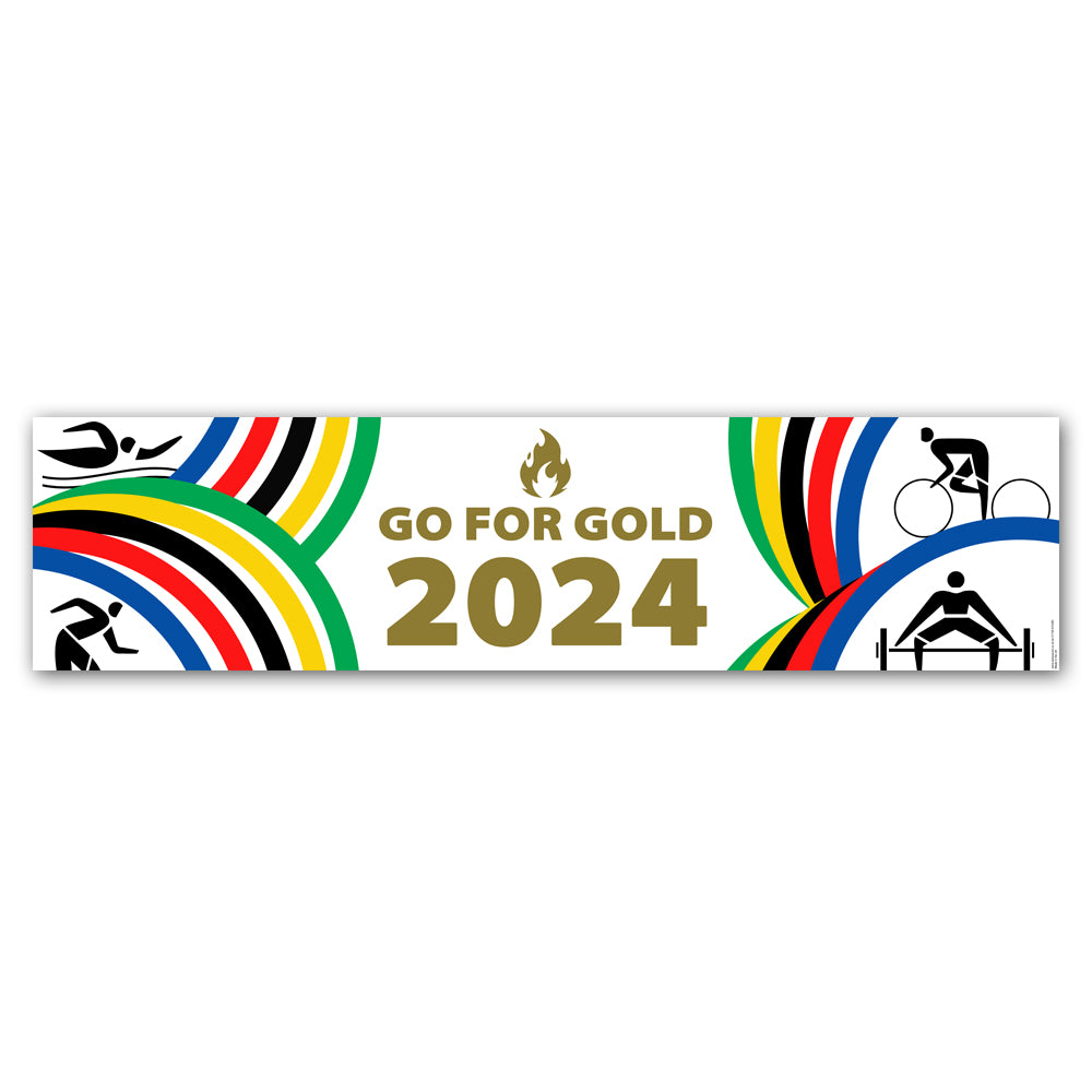 Go for Gold Summer World Games Banner - 1.2m