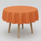 Orange Plastic Round Tablecloth on Table