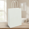 Pale Grey Paper Party Bag on Wood Table