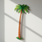 Palm Tree Cardboard Cut Out on Wall with Light and Shade