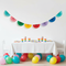 Paper Fan Bunting Party Setup