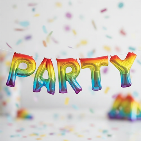 PARTY Balloons Subtle Pride Background