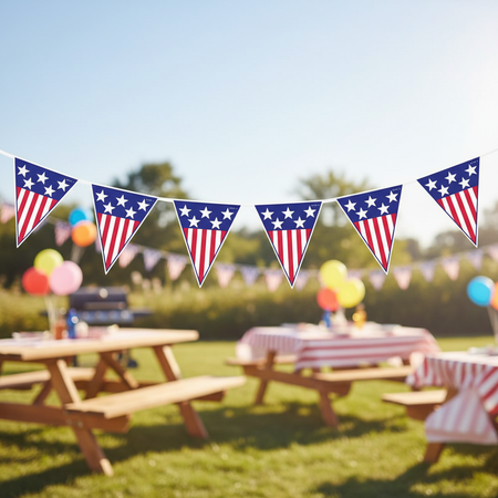 Patriotic Pennant Bunting Outdoor Party