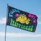 Peace, Love & Happiness Polyester Fabric Flag 5ft x 3ft
