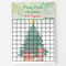 Personalised Christmas square grid poster on a white wall