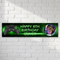 Personalised gamer photo banner on a white brick wall with soft light and shade, in square format
