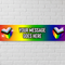 Personalised LGBTQ+ Banner on White Brick Wall