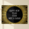 Personalised New Year poster against a cream wall
