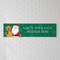 Personalised Santa Reindeer Christmas Banner on White Brick Wall