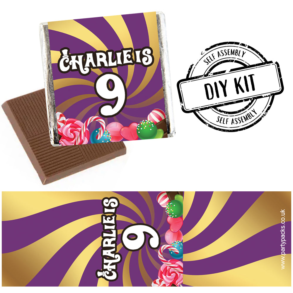 Personalised Chocolates - Wonka Chocolate Factory - Pack of 16