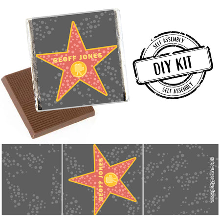 Hollywood Walk of Fame Star Personalised Chocolates - Pack of 16