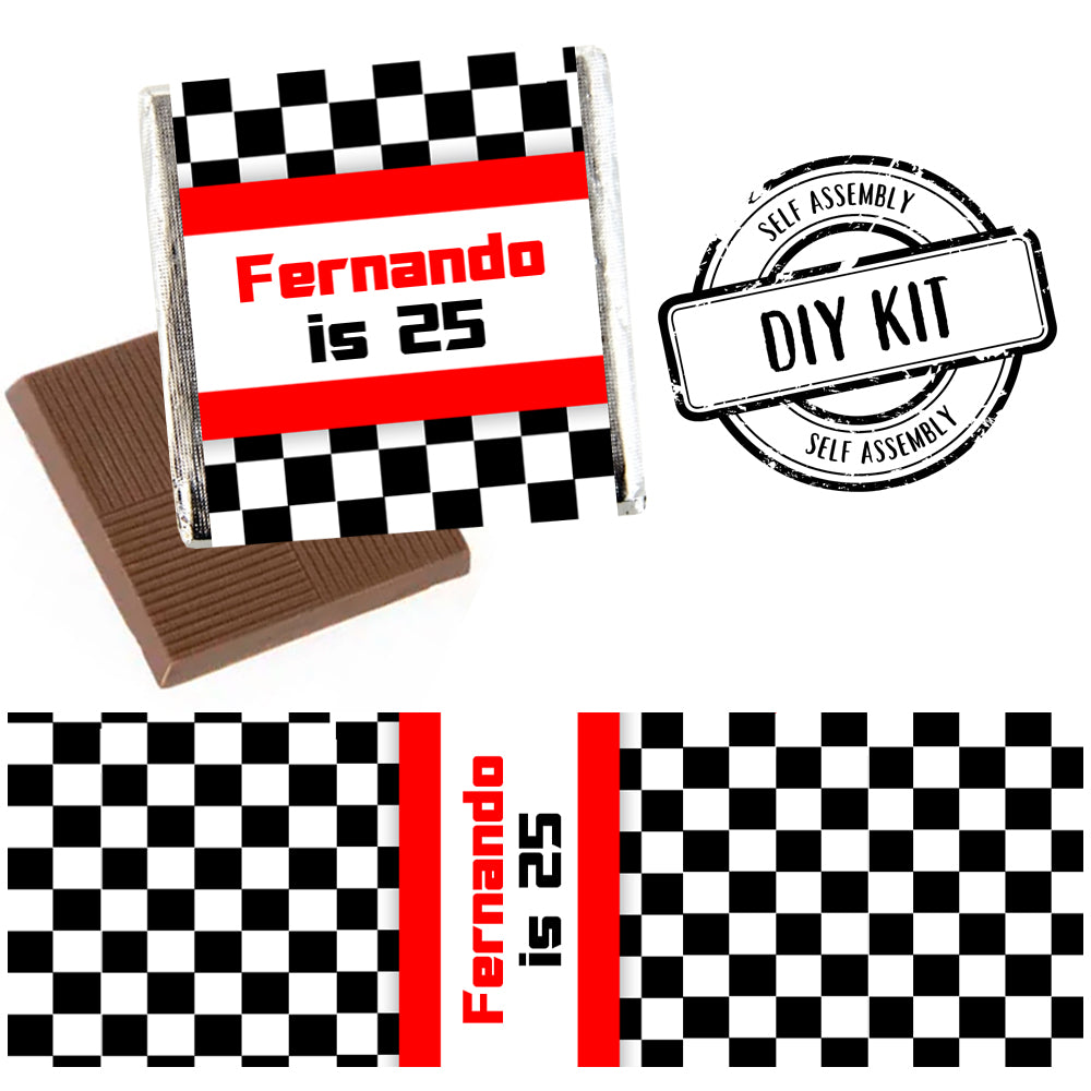 Personalised Chocolates - Motor Racing - Pack of 16