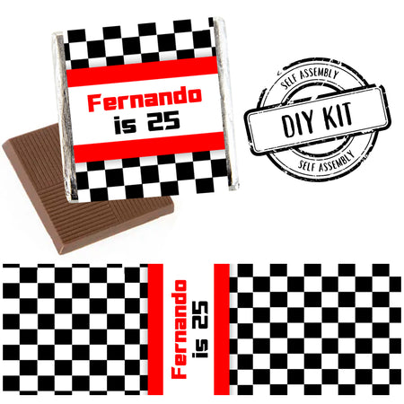 Personalised Chocolates - Motor Racing - Pack of 16