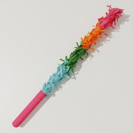 Piñata Stick Flat Lay Overhead