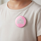 Pink Crown Badge on Girl's Top