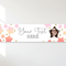 Pink Ombre Stars Photo Banner on White Wall
