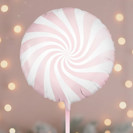 Pastel Pink Candy Swirl Foil Balloon - 14