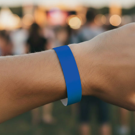 Blue Tyvek Wristbands - Pack of 100 - 25.4cm