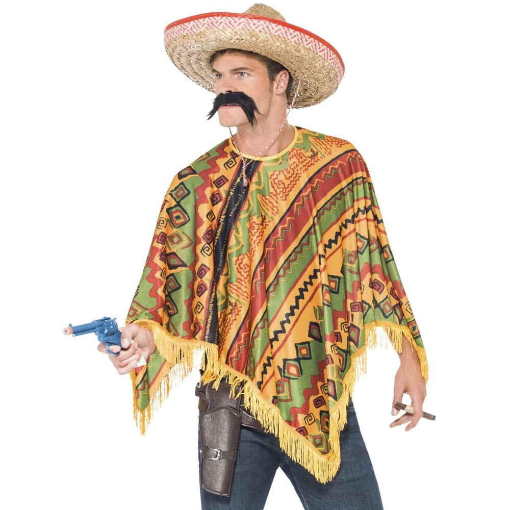 Mexican Poncho and Moustache Kit