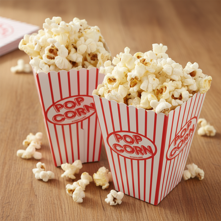 Popcorn Boxes on Wood Table