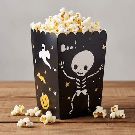 Halloween Treat Boxes for Popcorn Boo! - Pack of 6