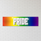 Pride Glitter Banner on White Brick Wall