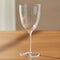 Clear Premium Quality Faceted Goblet Wine Glasses  - 236ml - Pack of 8