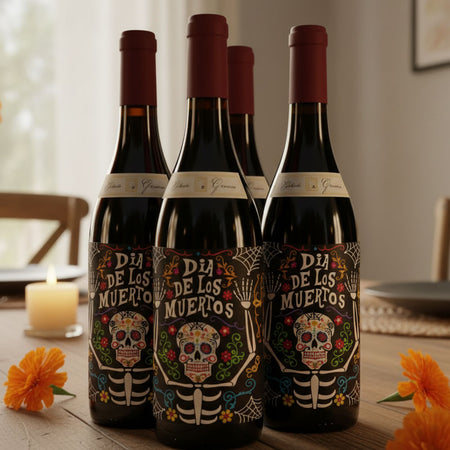 Drinks Bottle Labels - Day of the Dead - Sheet of 4