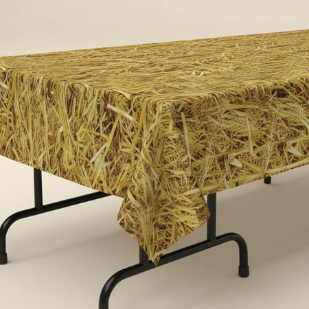 Straw Plastic Tablecloth - 2.74m